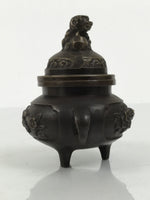 Japanese Buddhist Altar Fitting Bronze Incense Burner Vtg Koro Shishi Lion BA935-OT - Buddhist-chidorivintage.com