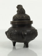 Japanese Buddhist Altar Fitting Bronze Incense Burner Vtg Koro Shishi Lion BA935-OT - Buddhist-chidorivintage.com