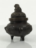 Japanese Buddhist Altar Fitting Bronze Incense Burner Vtg Koro Shishi Lion BA935-OT - Buddhist-chidorivintage.com