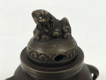 Japanese Buddhist Altar Fitting Bronze Incense Burner Vtg Koro Shishi Lion BA935-OT - Buddhist-chidorivintage.com