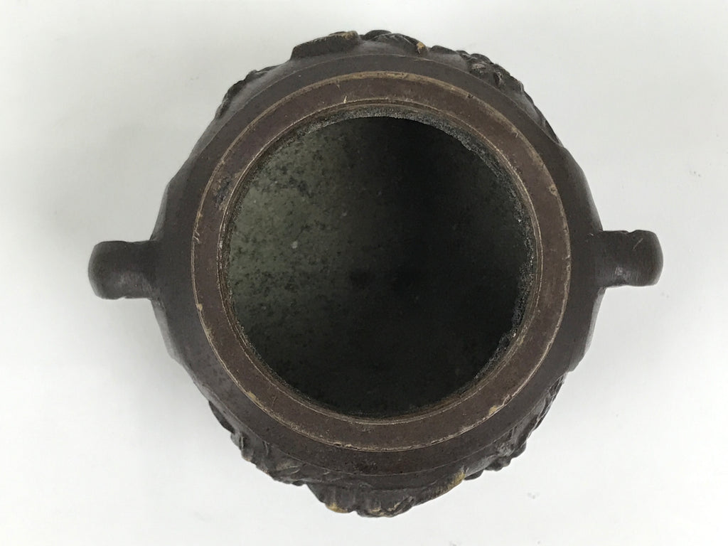 Japanese Buddhist Altar Fitting Bronze Incense Burner Vtg Koro Shishi Lion BA935-OT - Buddhist-chidorivintage.com