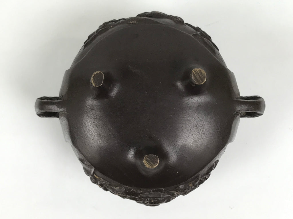 Japanese Buddhist Altar Fitting Bronze Incense Burner Vtg Koro Shishi Lion BA935-OT - Buddhist-chidorivintage.com
