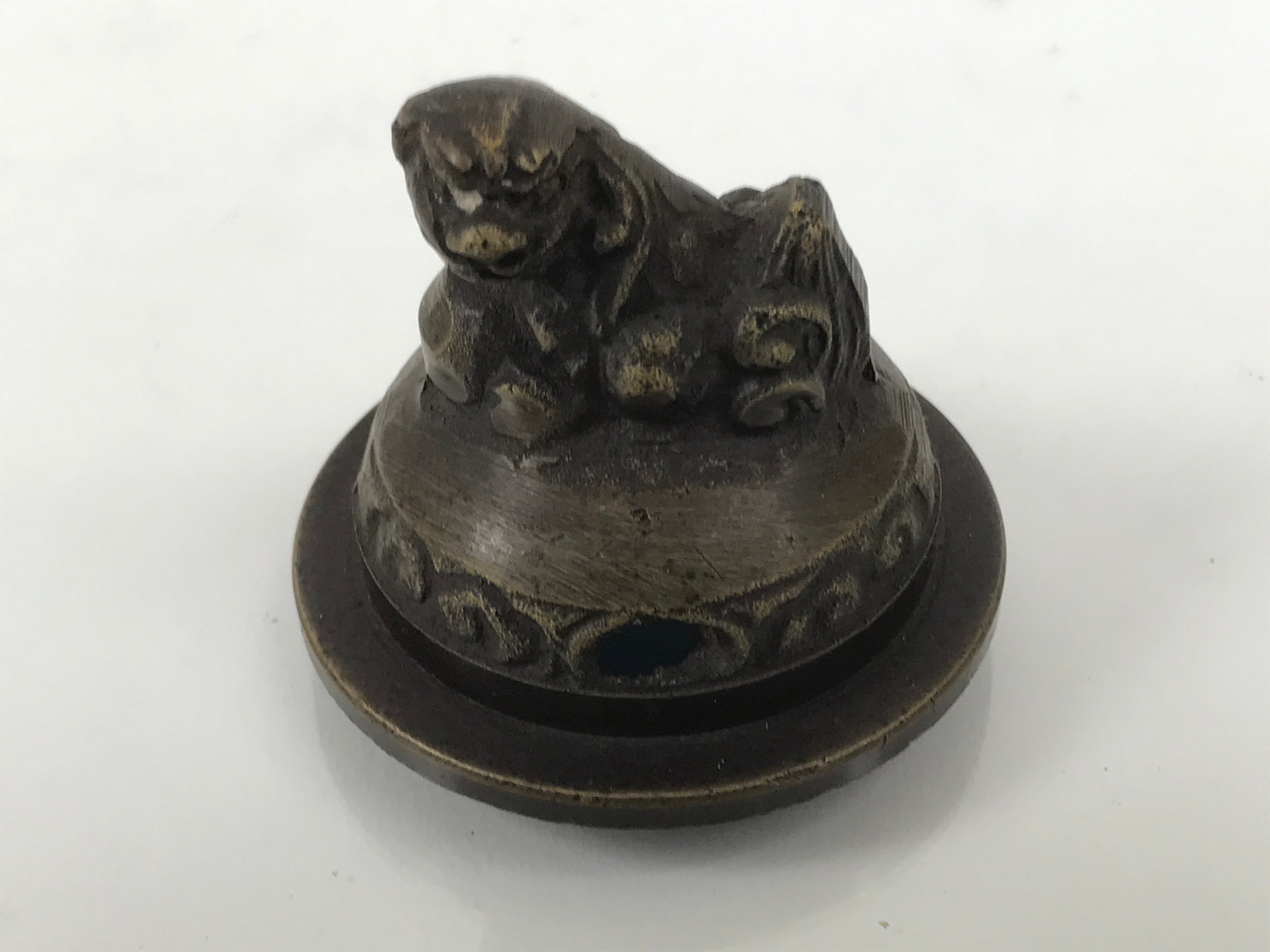 Japanese Buddhist Altar Fitting Bronze Incense Burner Vtg Koro Shishi Lion BA935-OT - Buddhist-chidorivintage.com