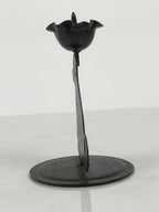 Japanese Buddhist Altar Fitting Metal Dog Candle Stand Vtg Shokudai Black BA938-OT - Buddhist-chidorivintage.com