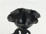 Japanese Buddhist Altar Fitting Metal Dog Candle Stand Vtg Shokudai Black BA938-OT - Buddhist-chidorivintage.com