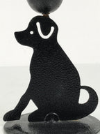 Japanese Buddhist Altar Fitting Metal Dog Candle Stand Vtg Shokudai Black BA938-OT - Buddhist-chidorivintage.com