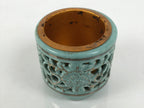 Japanese Buddhist Altar Porcelain Incense Burner Koro Vtg Celadon Blue BA932-OT - Buddhist-chidorivintage.com