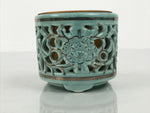 Japanese Buddhist Altar Porcelain Incense Burner Koro Vtg Celadon Blue BA932-OT - Buddhist-chidorivintage.com