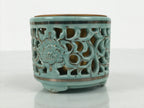 Japanese Buddhist Altar Porcelain Incense Burner Koro Vtg Celadon Blue BA932-OT - Buddhist-chidorivintage.com