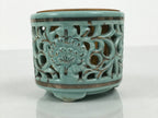 Japanese Buddhist Altar Porcelain Incense Burner Koro Vtg Celadon Blue BA932-OT - Buddhist-chidorivintage.com