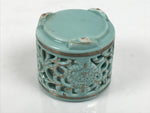 Japanese Buddhist Altar Porcelain Incense Burner Koro Vtg Celadon Blue BA932-OT - Buddhist-chidorivintage.com