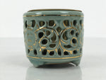 Japanese Buddhist Altar Porcelain Incense Burner Koro Vtg Celadon Blue BA933-OT - Buddhist-chidorivintage.com
