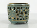 Japanese Buddhist Altar Porcelain Incense Burner Koro Vtg Celadon Blue BA933-OT - Buddhist-chidorivintage.com