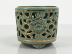 Japanese Buddhist Altar Porcelain Incense Burner Koro Vtg Celadon Blue BA934-OT - Buddhist-chidorivintage.com
