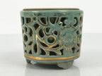 Japanese Buddhist Altar Porcelain Incense Burner Koro Vtg Celadon Blue BA934-OT - Buddhist-chidorivintage.com