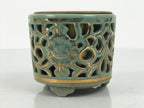 Japanese Buddhist Altar Porcelain Incense Burner Koro Vtg Celadon Blue BA934-OT - Buddhist-chidorivintage.com