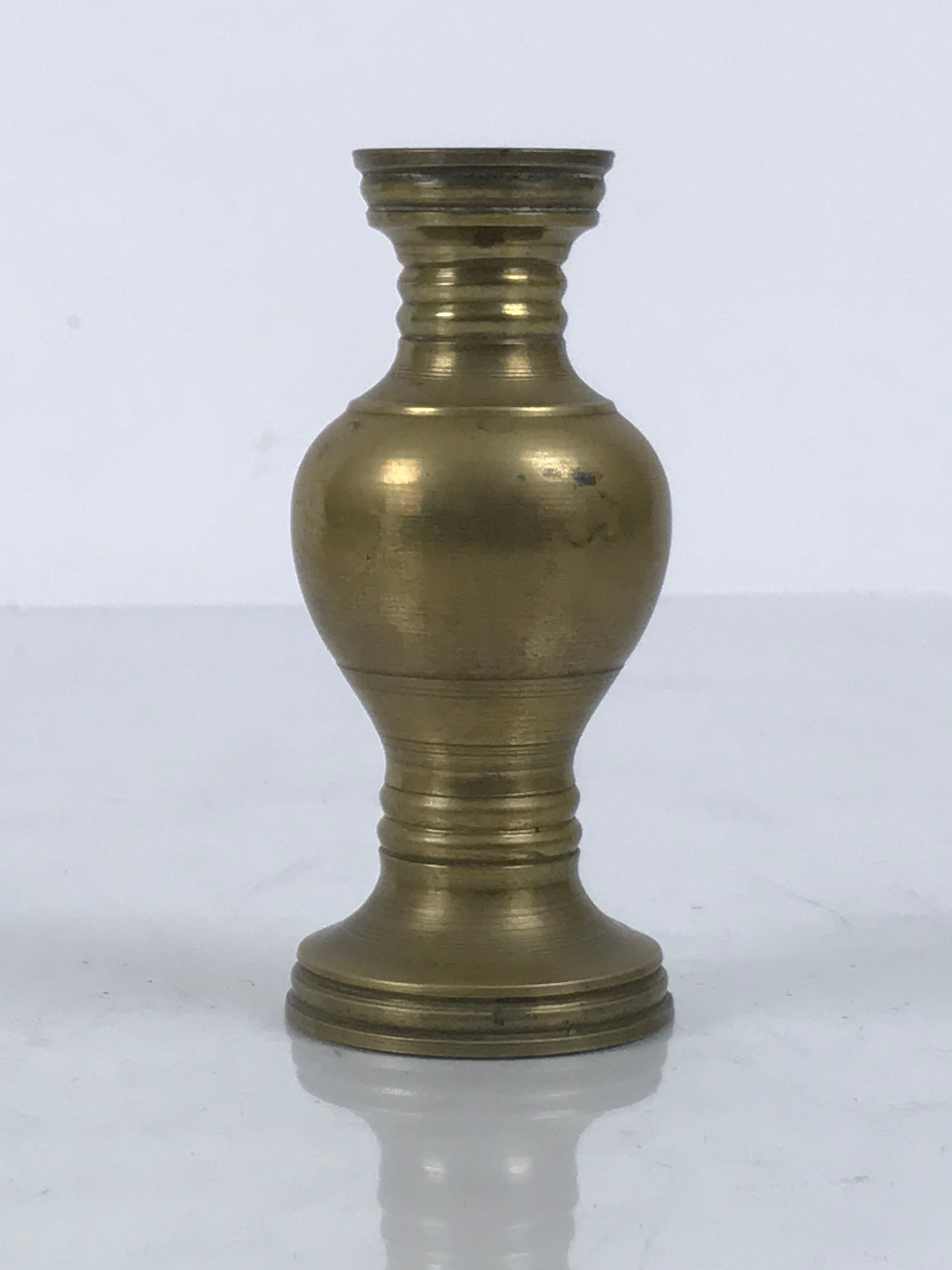 Japanese Buddhist Altar Fitting Brass Flower Vase Hanatate Butsugu Gold BA937-OT - Buddhist-chidorivintage.com