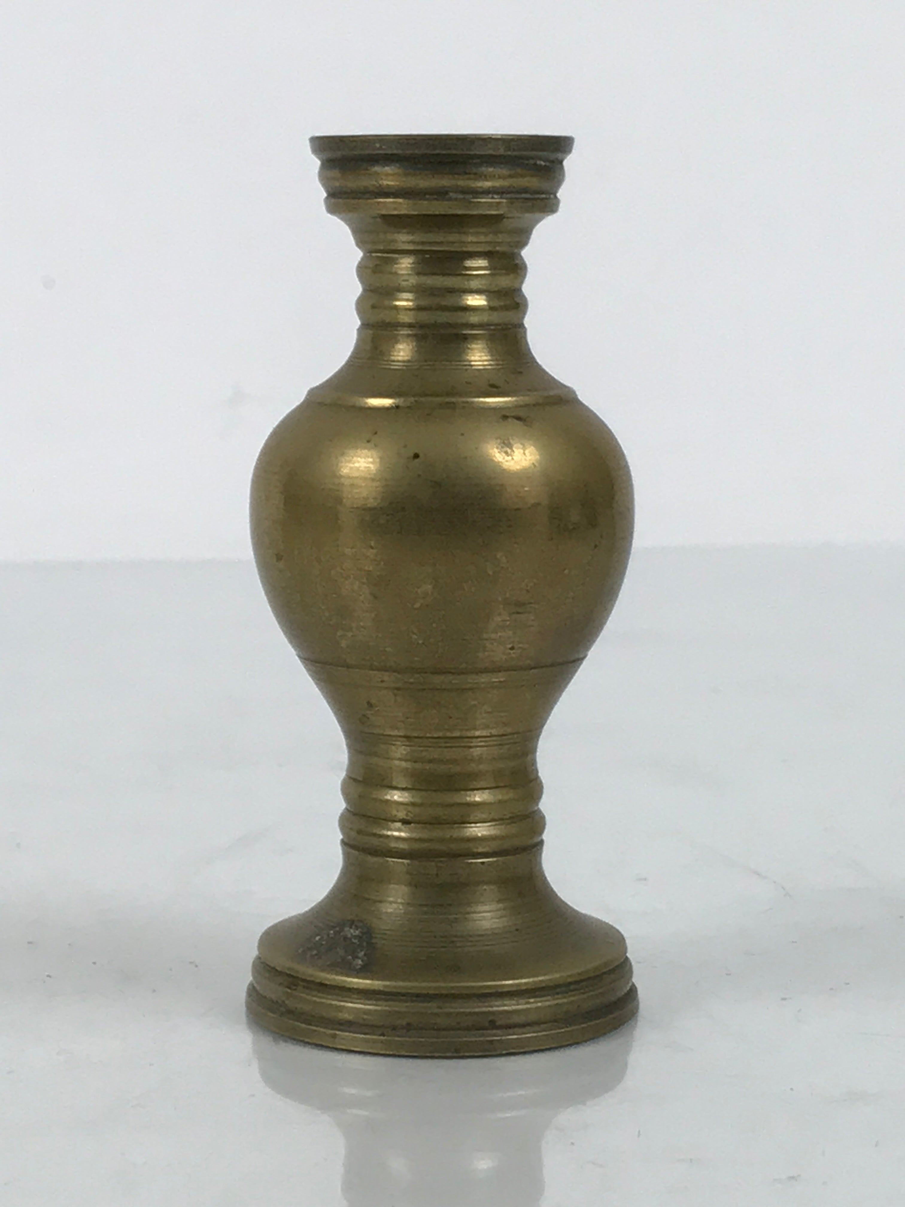Japanese Buddhist Altar Fitting Brass Flower Vase Hanatate Butsugu Gold BA937-OT - Buddhist-chidorivintage.com