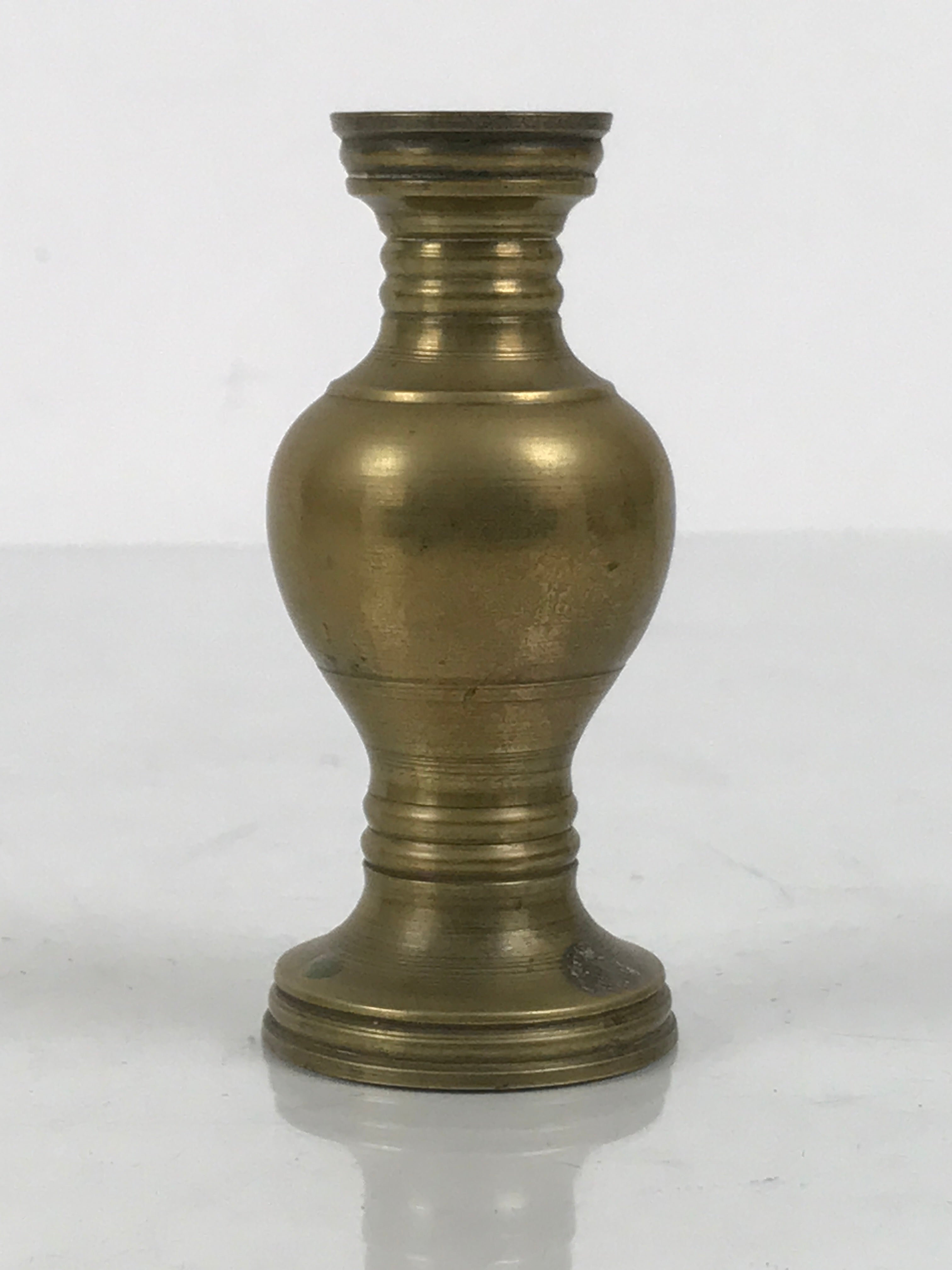 Japanese Buddhist Altar Fitting Brass Flower Vase Hanatate Butsugu Gold BA937-OT - Buddhist-chidorivintage.com
