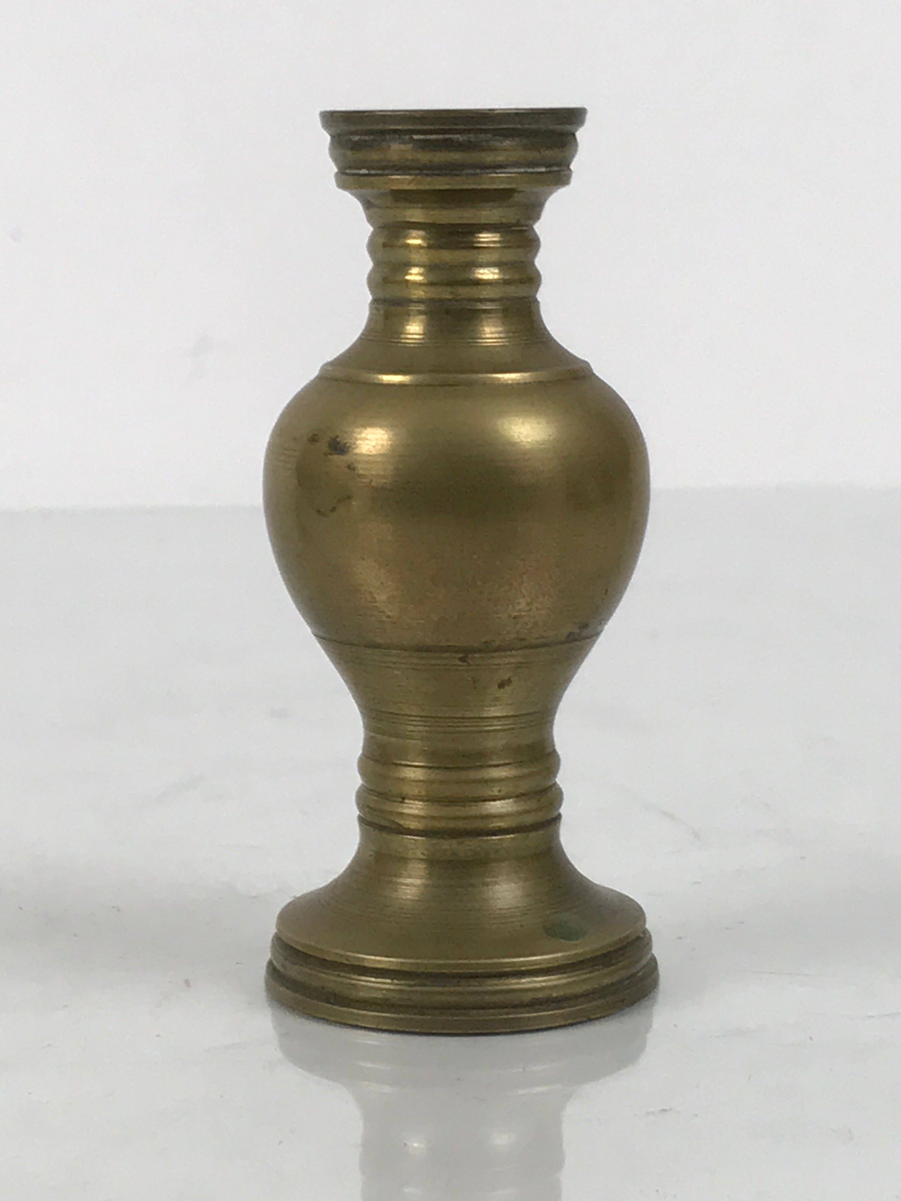 Japanese Buddhist Altar Fitting Brass Flower Vase Hanatate Butsugu Gold BA937-OT - Buddhist-chidorivintage.com