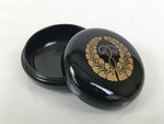 Japanese Buddhist Altar Fitting Resin Incense Container Kogo Black Gold BA940-OT - Buddhist-chidorivintage.com