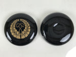 Japanese Buddhist Altar Fitting Resin Incense Container Kogo Black Gold BA940-OT - Buddhist-chidorivintage.com