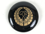 Japanese Buddhist Altar Fitting Resin Incense Container Kogo Black Gold BA940-OT - Buddhist-chidorivintage.com