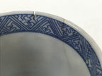 Japanese Porcelain Yunomi Teacup Sencha White Red Blue Floral Geometric TC634-KT - Teacup-chidorivintage.com