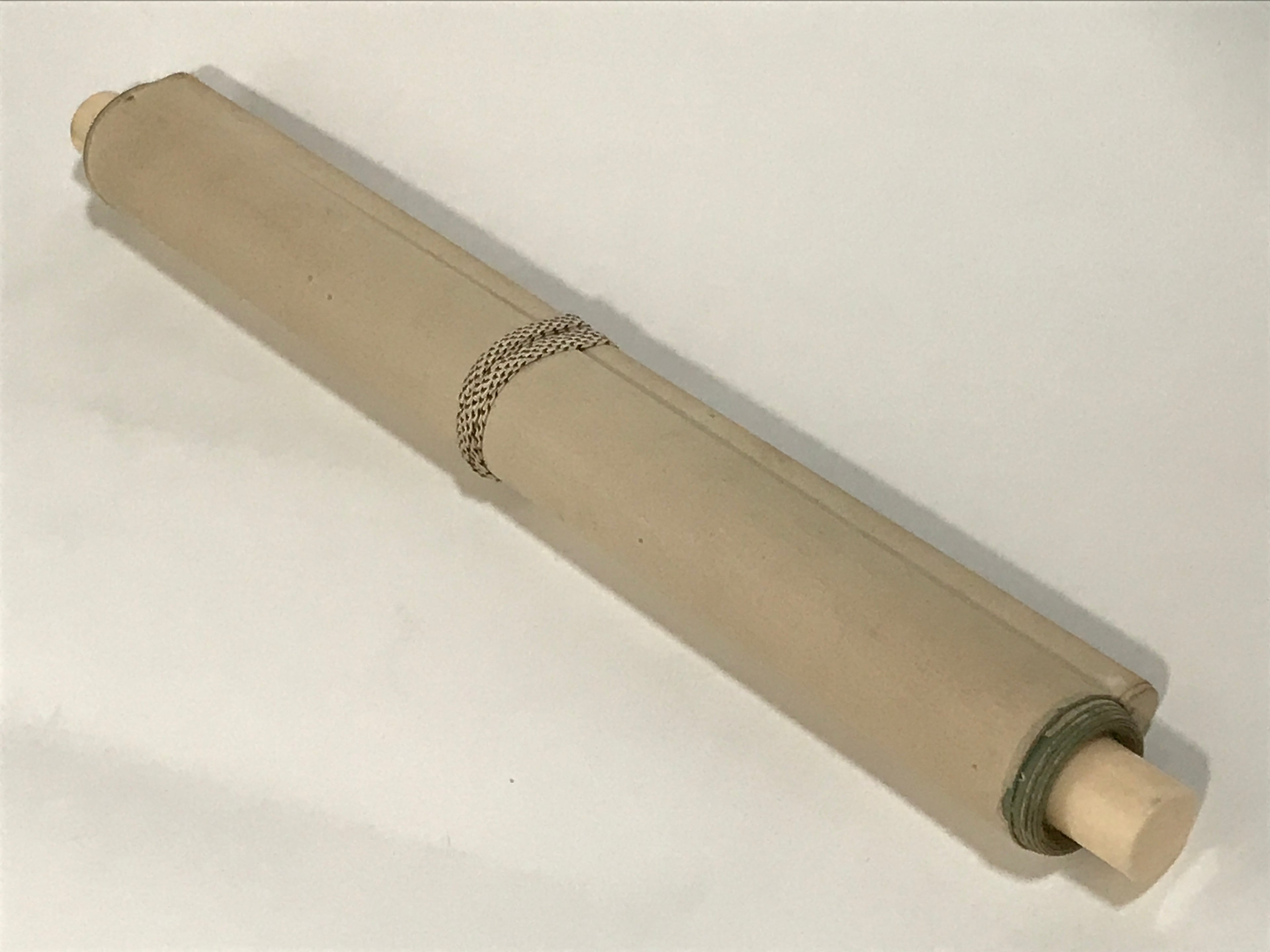 Japanese Hanging Scroll Kakejiku Vtg Black Big Round Kanji Calligraphy Zen KJ194-AD - Scroll-chidorivintage.com