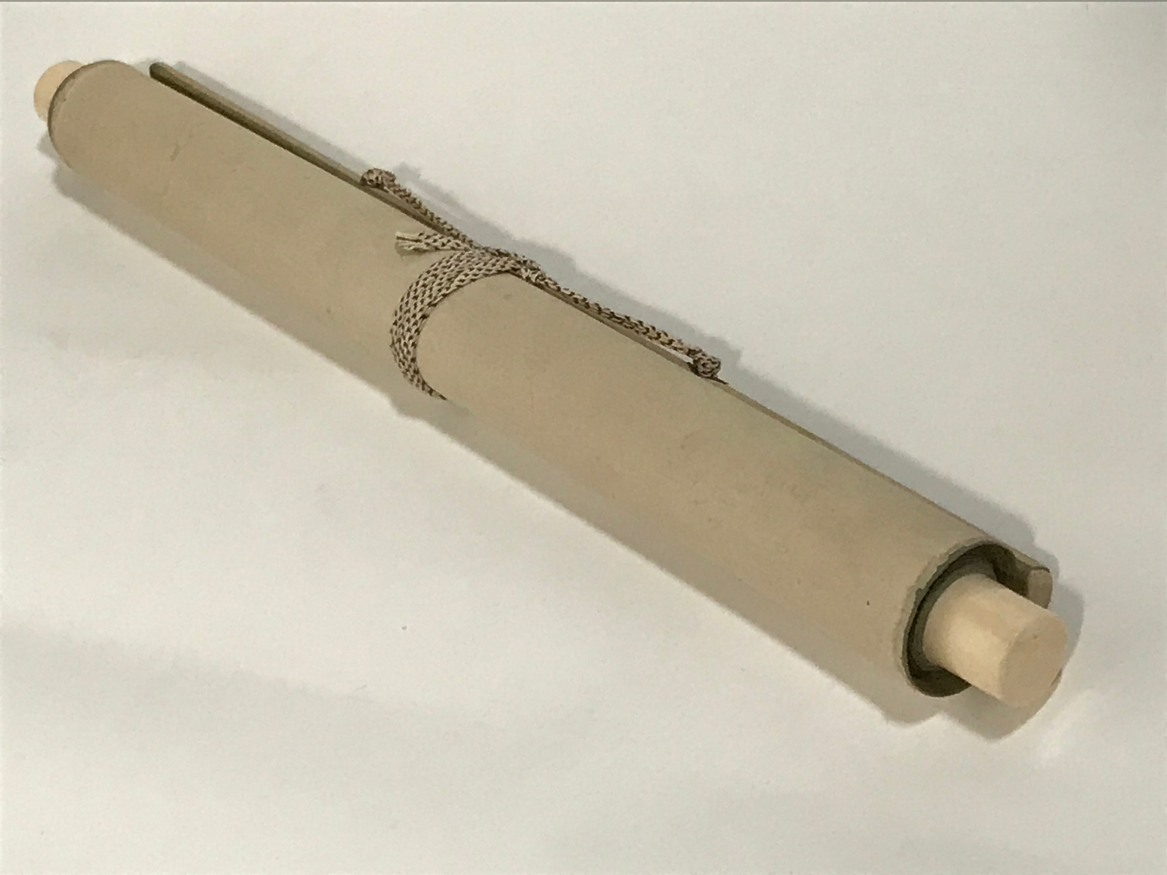 Japanese Hanging Scroll Kakejiku Vtg Black Big Round Kanji Calligraphy Zen KJ194-AD - Scroll-chidorivintage.com