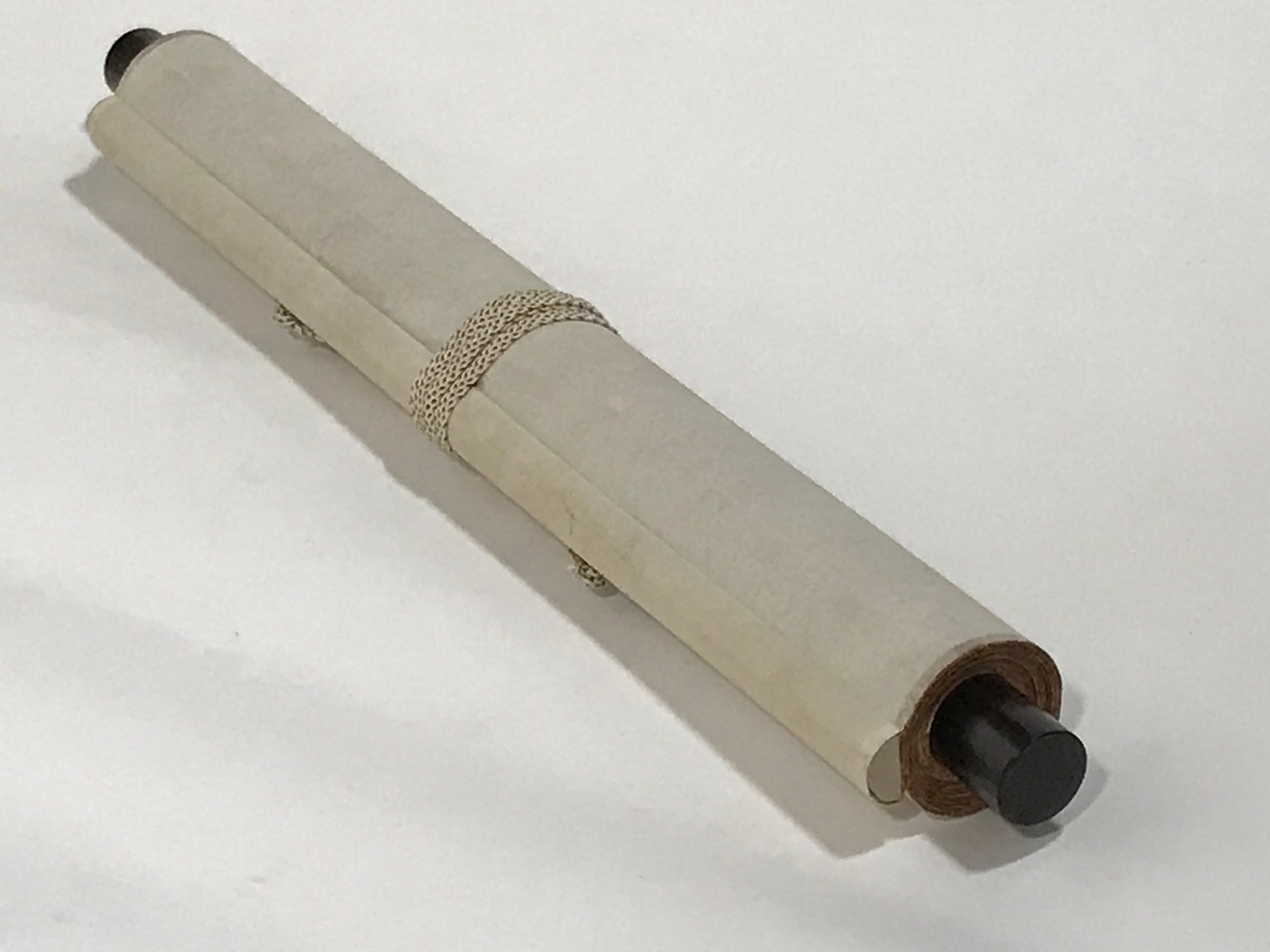 Japanese Hanging Scroll Kakejiku Vtg Black Calligraphy Poem Kanji KJ195-AD - Scroll-chidorivintage.com