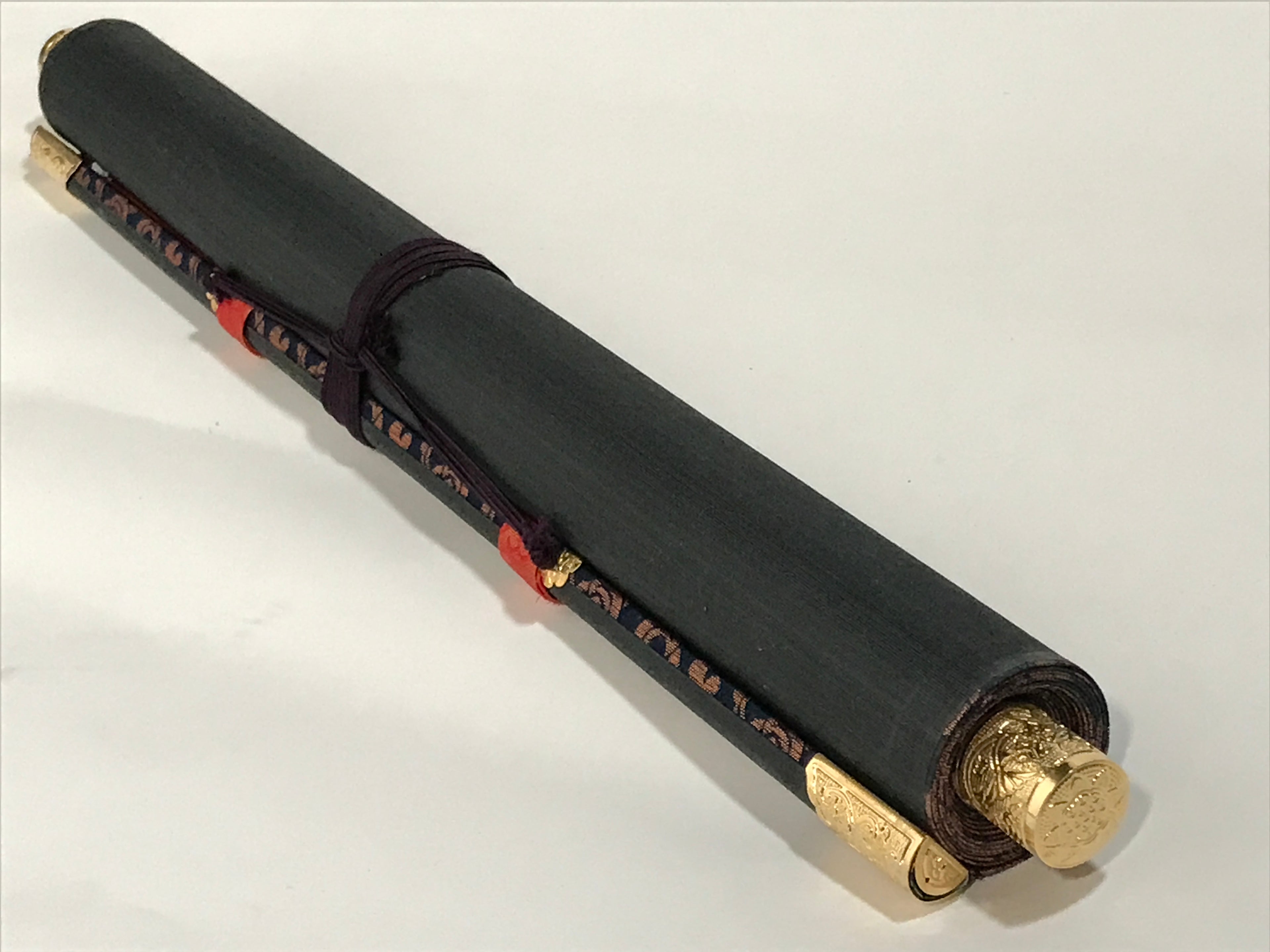 Japanese Hanging Scroll Kakejiku Vtg Heart Sutra Calligraphy Buddhist KJ196-AD - Scroll-chidorivintage.com