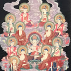 Japanese Hanging Scroll Kakejiku Vtg Shingon Thirteen Buddhas Buddhist KJ197-AD - Scroll-chidorivintage.com