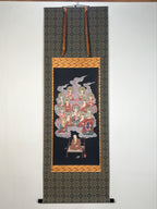 Japanese Hanging Scroll Kakejiku Vtg Shingon Thirteen Buddhas Buddhist KJ197-AD - Scroll-chidorivintage.com