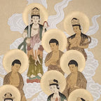 Japanese Hanging Scroll Kakejiku Vtg Shingon Thirteen Buddhas Buddhist KJ198-AD - Scroll-chidorivintage.com