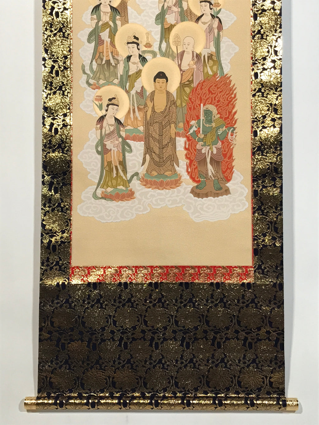 Japanese Hanging Scroll Kakejiku Vtg Shingon Thirteen Buddhas Buddhist KJ198-AD - Scroll-chidorivintage.com