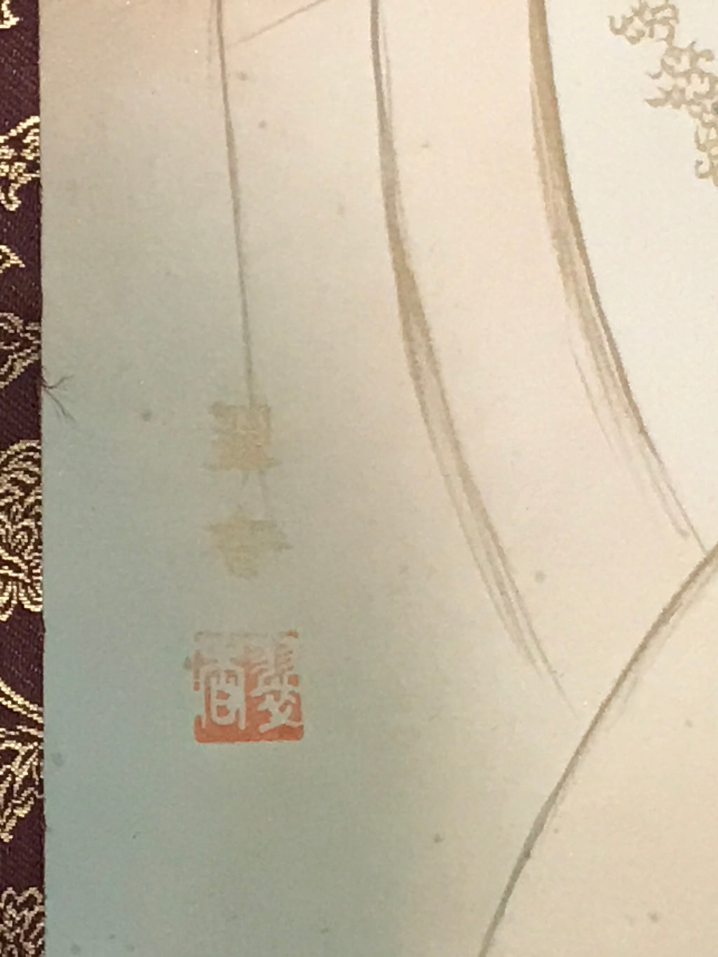 Japanese Hanging Scroll Kakejiku Vtg Buddhist Deity Portrait Kannon Color KJ200-AD - Scroll-chidorivintage.com