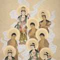 Japanese Hanging Scroll Kakejiku Vtg Thirteen Buddhas Buddhist Color Gold KJ204-AD - Scroll-chidorivintage.com