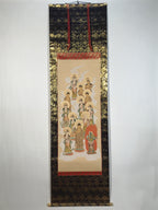 Japanese Hanging Scroll Kakejiku Vtg Thirteen Buddhas Buddhist Color Gold KJ204-AD - Scroll-chidorivintage.com