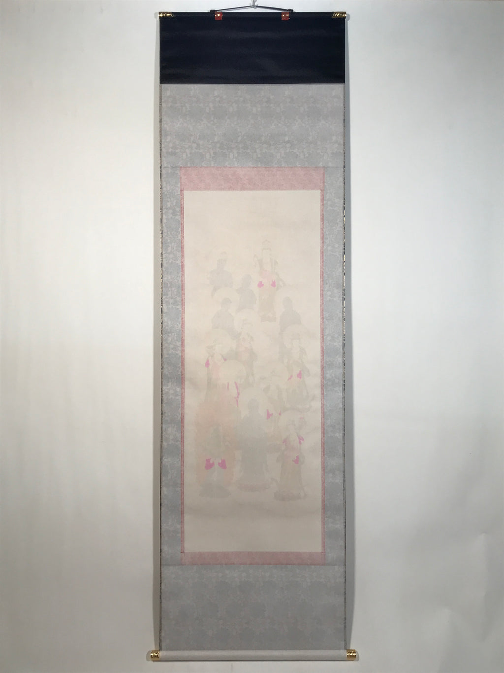 Japanese Hanging Scroll Kakejiku Vtg Thirteen Buddhas Buddhist Color Gold KJ204-AD - Scroll-chidorivintage.com