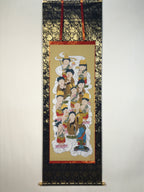 Japanese Hanging Scroll Kakejiku Vtg Thirteen Buddhas Buddhist Color Gold KJ205-AD - Scroll-chidorivintage.com