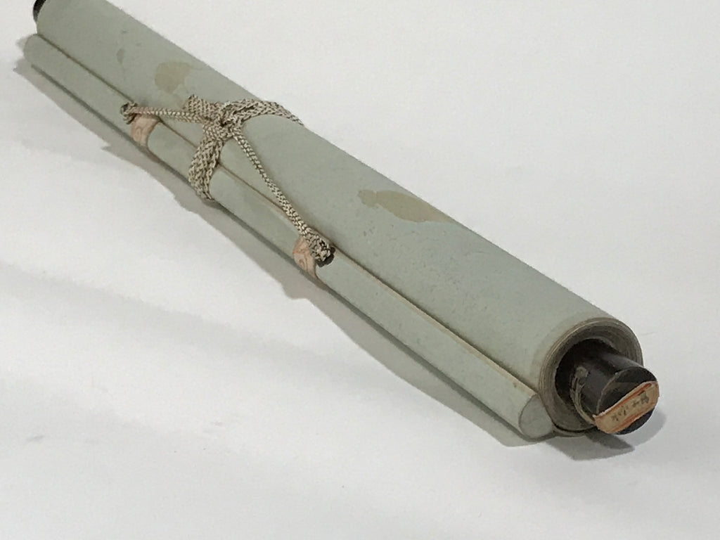 Japanese Hanging Scroll Kakejiku Vtg Mt Fuji River Fisherman House Sansui KJ214-AD - Scroll-chidorivintage.com