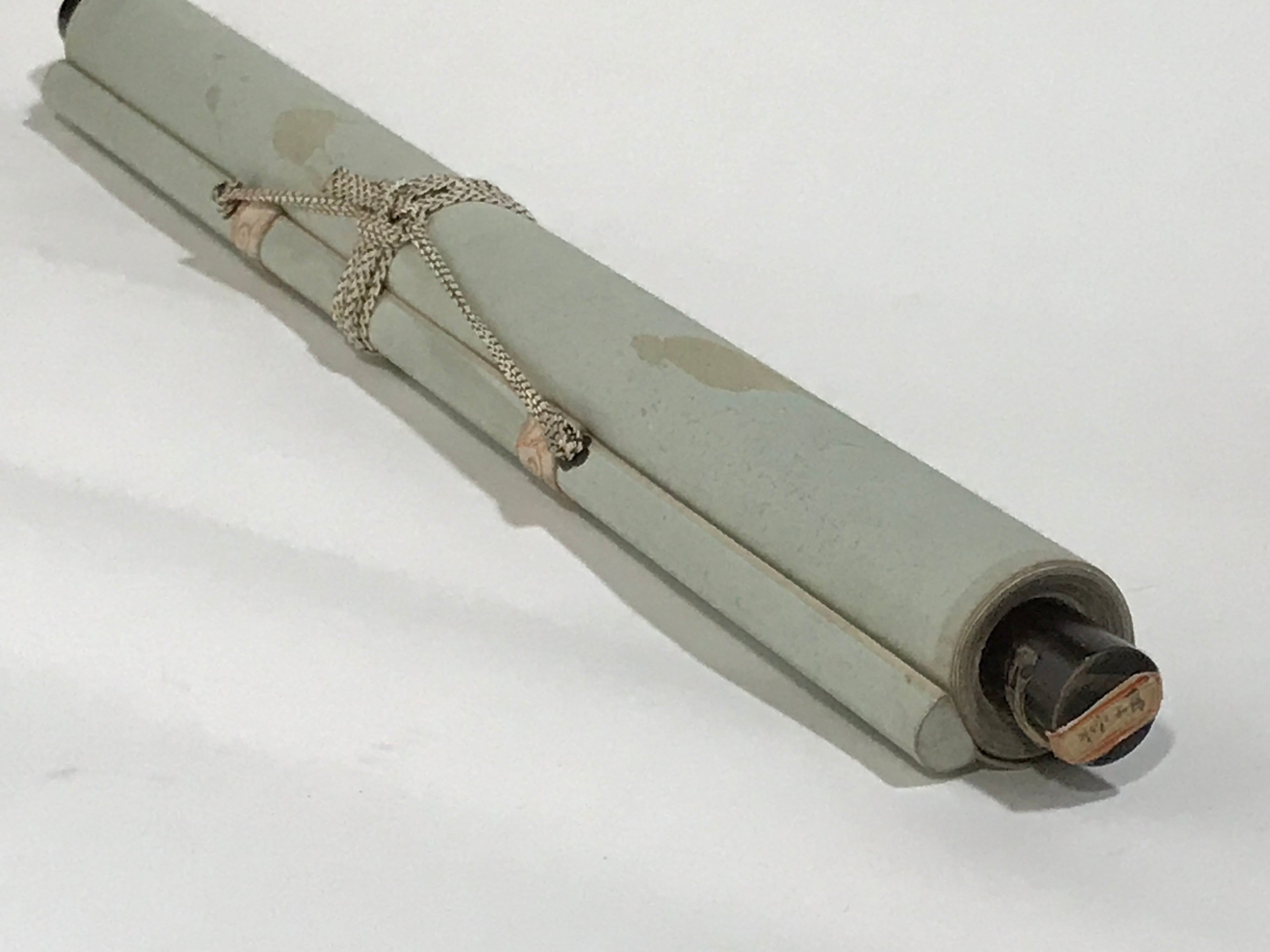 Japanese Hanging Scroll Kakejiku Vtg Mt Fuji River Fisherman House Sansui KJ214-AD - Scroll-chidorivintage.com