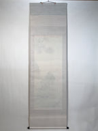 Japanese Hanging Scroll Kakejiku Vtg 3 Monkeys Bamboo Pine Plum Color KJ217-AD - Scroll-chidorivintage.com