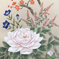 Japanese Hanging Scroll Kakejiku Vtg Sparrows Peony Chrysanthemum Flowers KJ219-AD - Scroll-chidorivintage.com