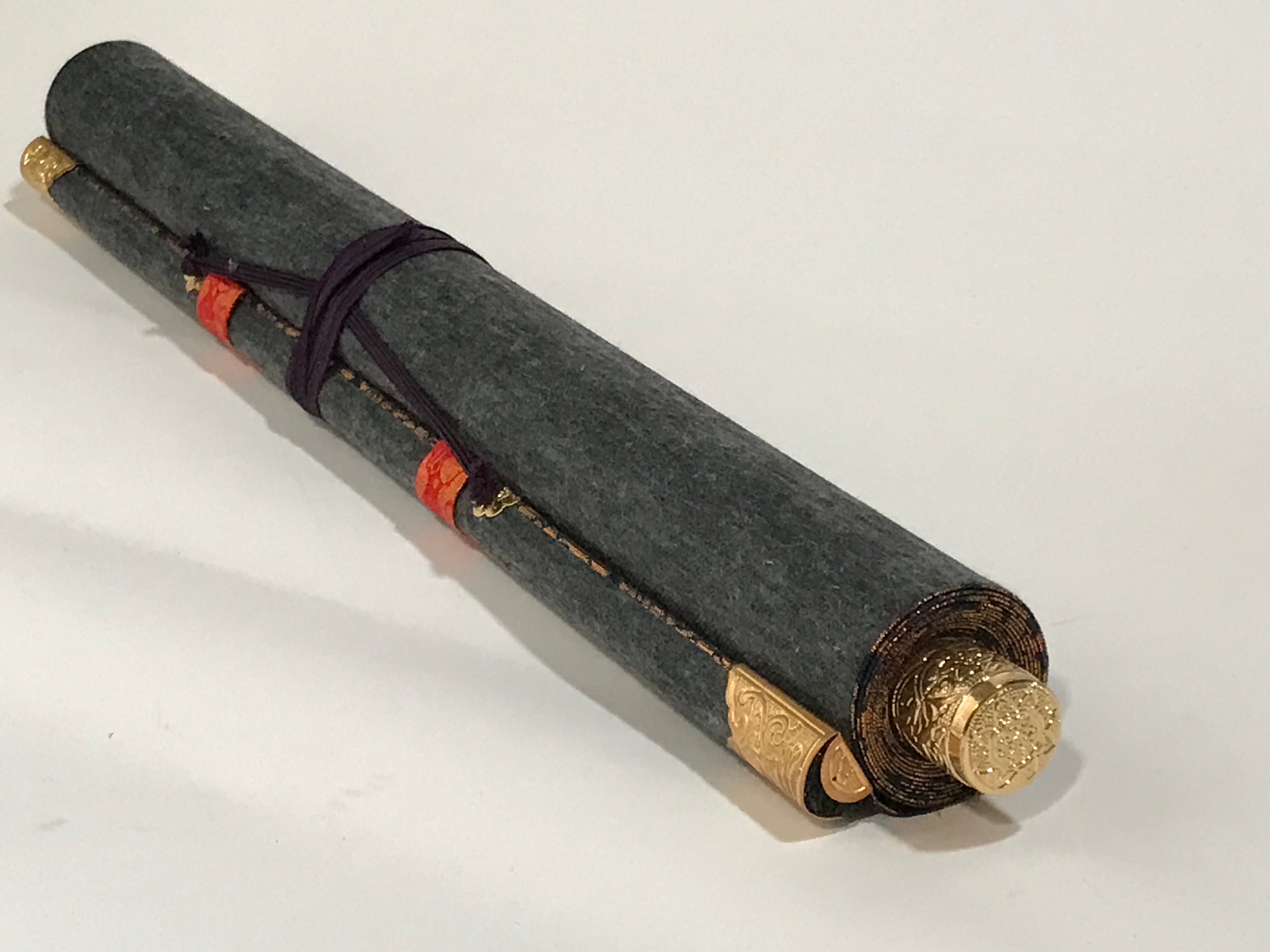 Japanese Hanging Scroll Kakejiku Vtg Thirteen Buddhas Buddhist Color Gold KJ220-AD - Scroll-chidorivintage.com