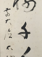 Japanese Hanging Scroll Kakejiku Vtg Vertical Calligraphy Kanji Characters KJ222-AD - Scroll-chidorivintage.com