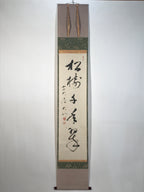 Japanese Hanging Scroll Kakejiku Vtg Vertical Calligraphy Kanji Characters KJ222-AD - Scroll-chidorivintage.com