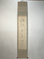 Japanese Hanging Scroll Kakejiku Vtg Vertical Calligraphy Kanji Characters KJ222-AD - Scroll-chidorivintage.com