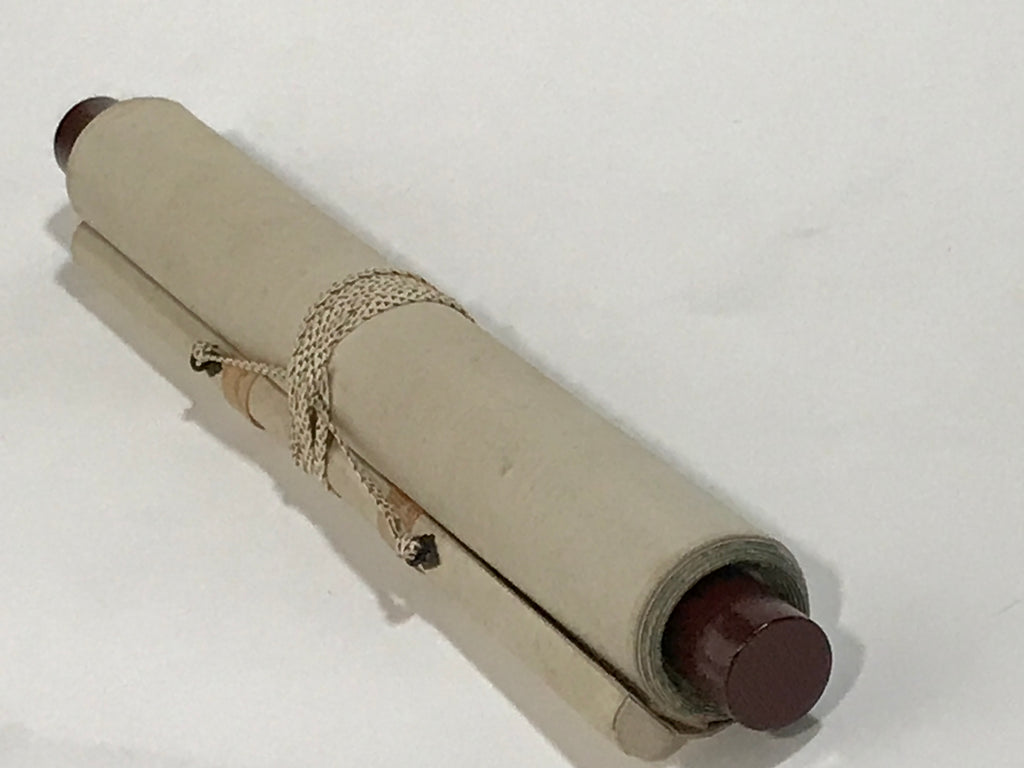 Japanese Hanging Scroll Kakejiku Vtg Vertical Calligraphy Kanji Characters KJ222-AD - Scroll-chidorivintage.com